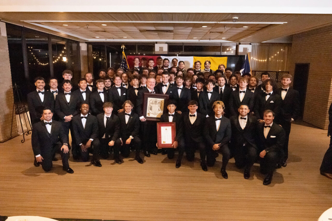 group of young men in tuxes